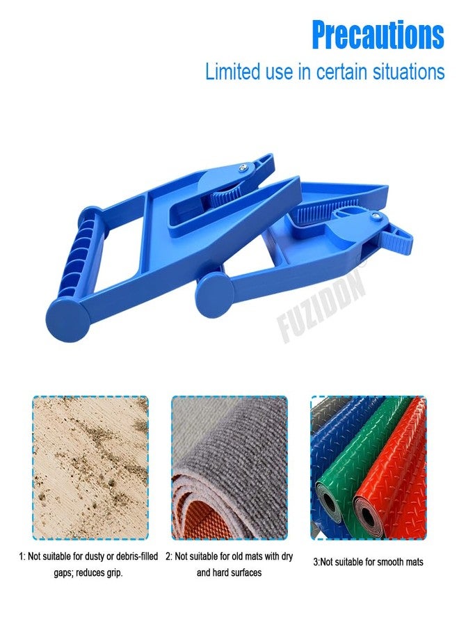 FUZIDDN Pair of Mat Movers Tool - Ergonomic Rubber Mat Grippers for Gym/Horse/Stall Mats | Stainless Steel Anti-Slip Design & IP67 Waterproof | Saves 70% Time vs Manual Handling - Image 3